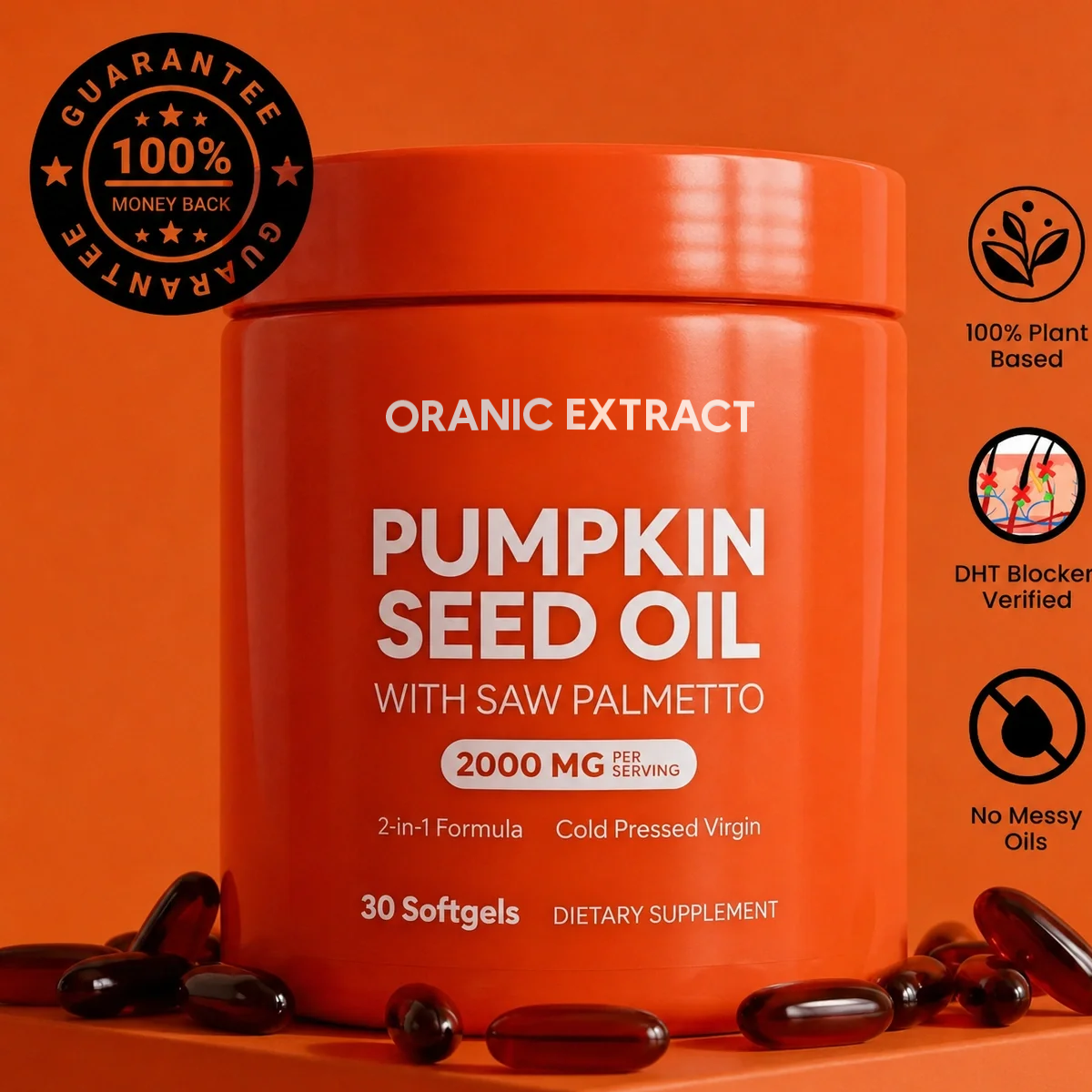 ORANIC EXTRACT® Pumpkin Seed Oil Softgels